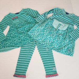 Naartjie size 2T 3 piece bundle long sleeve tops leggings New Nostalgia line